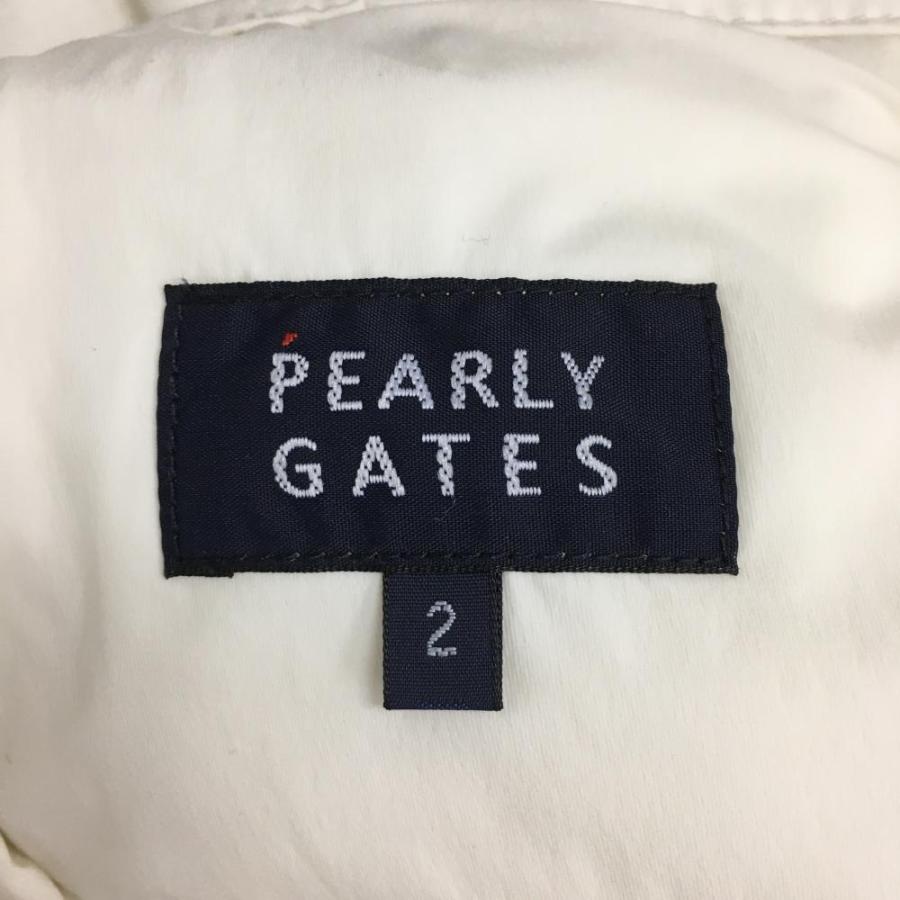 美品)PEARLY GATES パーリーゲイツ 中綿スカート 白×ネイビー チェック
