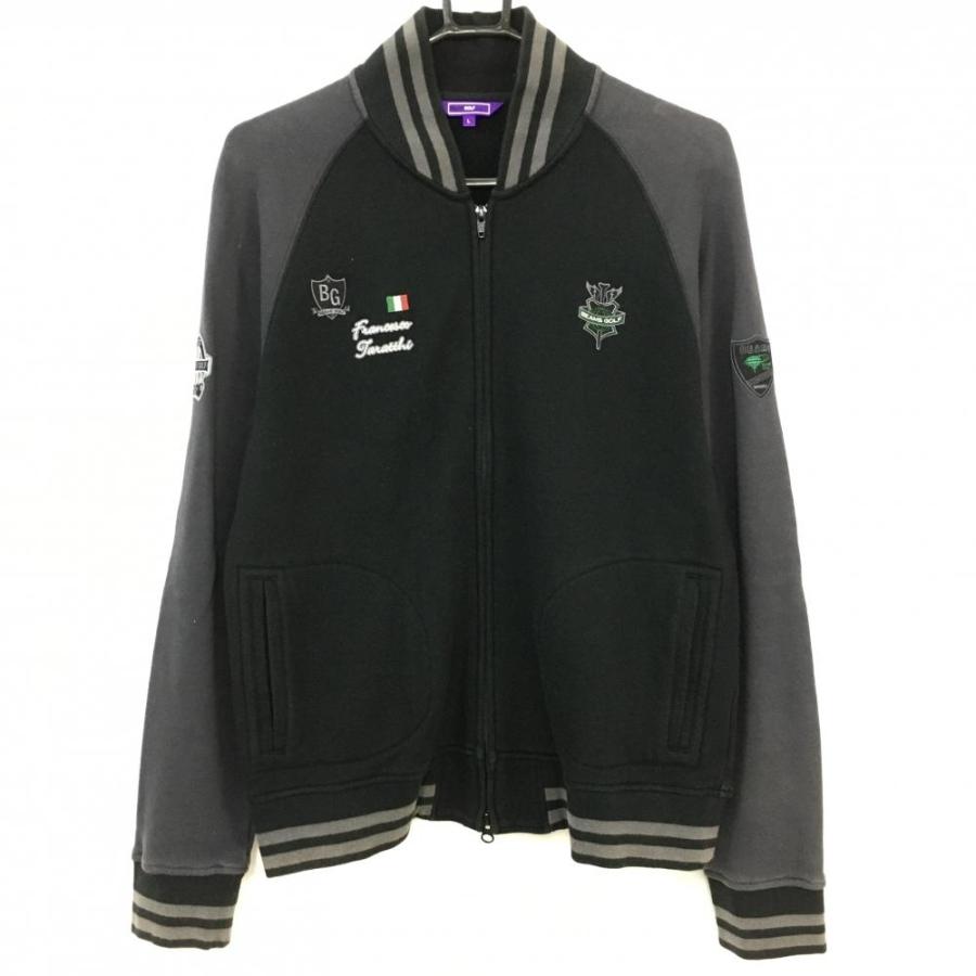 訳あり＊BEAMS GOLF ビームスゴルフ ジャケットブルゾン 黒×グレー