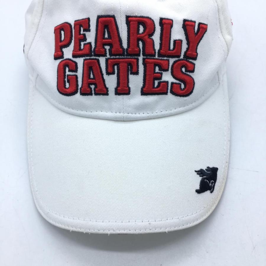 10%OFF価格／PEARLY GATES パーリーゲイツ キャップ 白×レッド