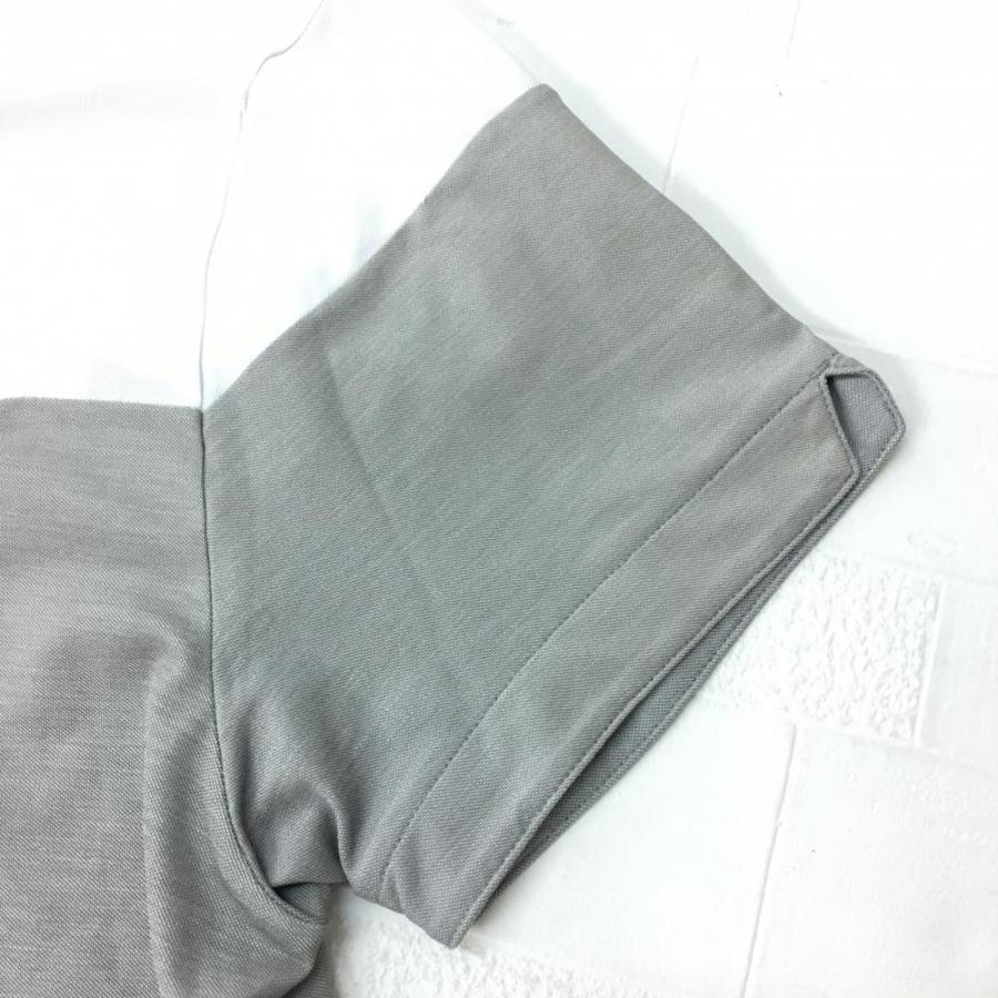 DESCENTE（デサント） デサントゴルフ 半袖ポロシャツ ライトグレー×白