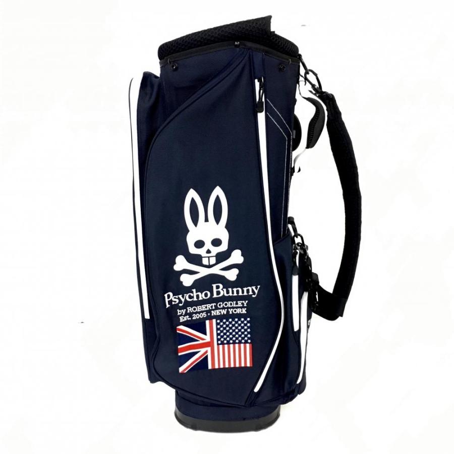 PSYCHO BUNNY キャディバッグ ネイビー/ホワイト