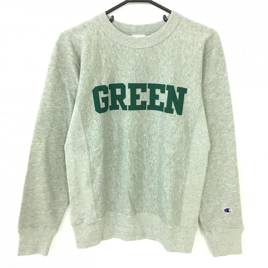 新品 Champion チャンピオン ビームス スウェットトレーナー グレー グリーン リバースウィーズ コラボ メンズ M ゴルフウェア 在庫限り