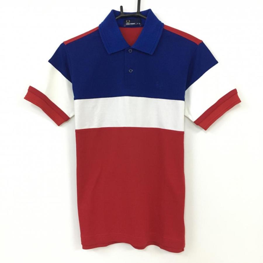 フレッドペリー 半袖ポロシャツ レッド×ブルー 速乾 3トーンカラー ICE COTTON 日本製 メンズ XS ゴルフウェア FRED PERRY (新品)/45%OFF価格 :1-240001093002:レオナード 通販 フレッドペリー ポロシャツ レッド ゴルフ FRED PERRY