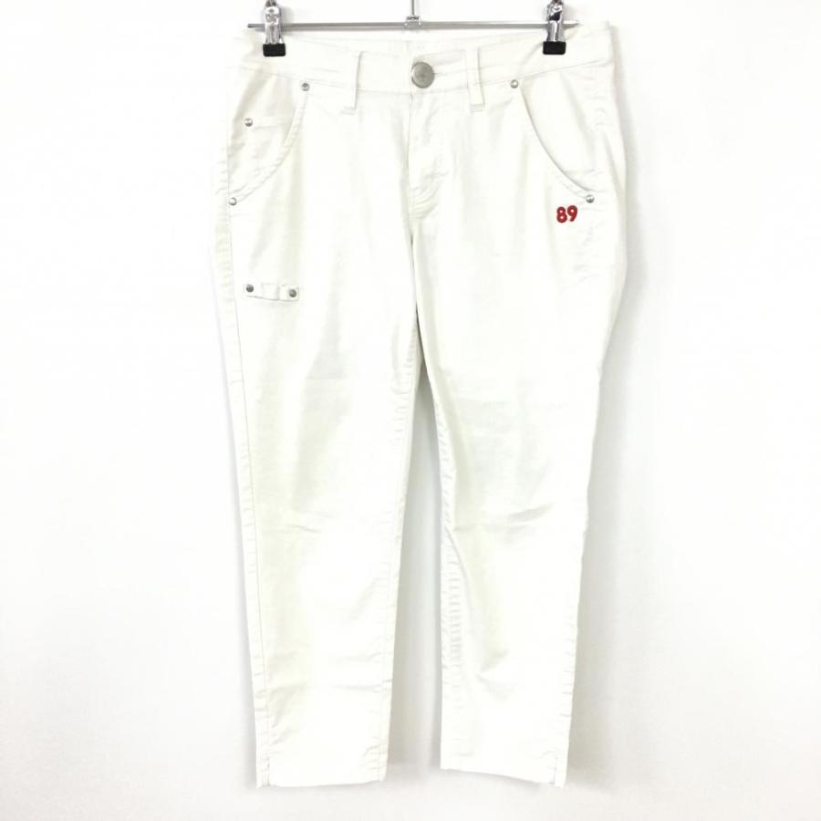 30%OFF価格／PEARLY GATES パーリーゲイツ ストレッチパンツ 白×レッド