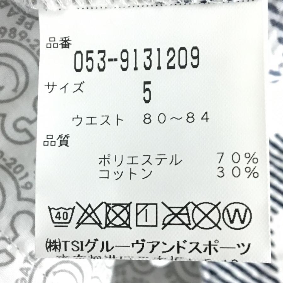 PEARLY GATES パーリーゲイツ パンツ 白×ネイビー ブロックチェック