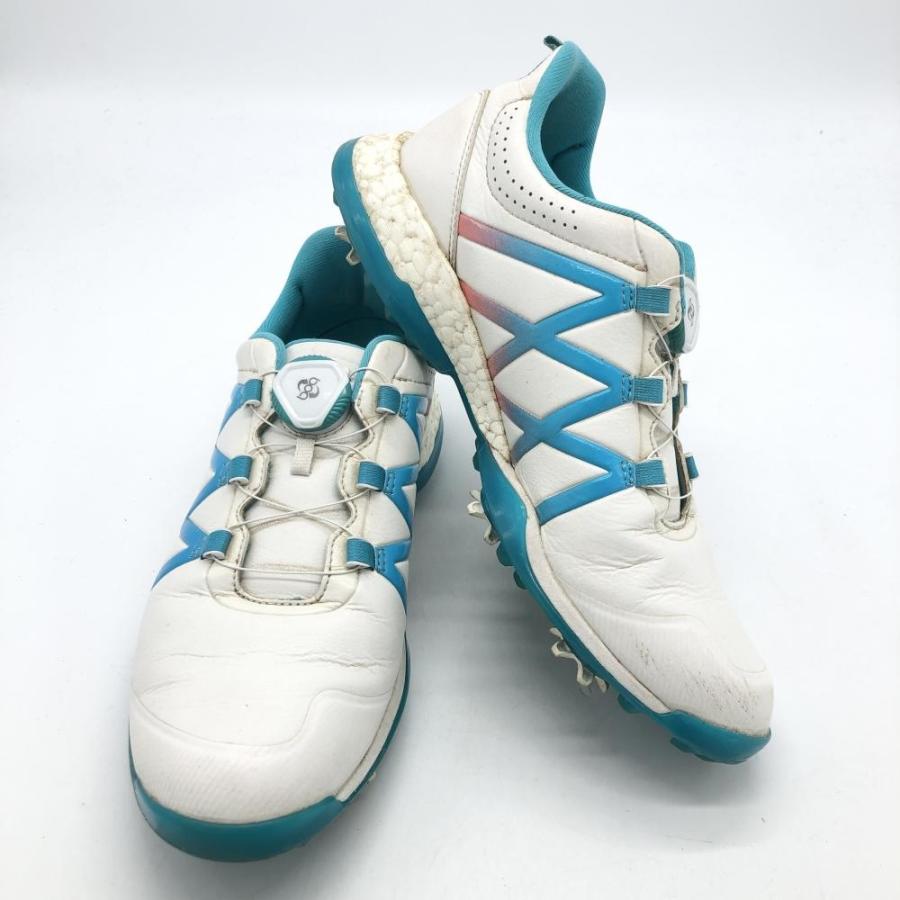 adidas（アディダス） ゴルフシューズ 白×ライトブルー アディパワー