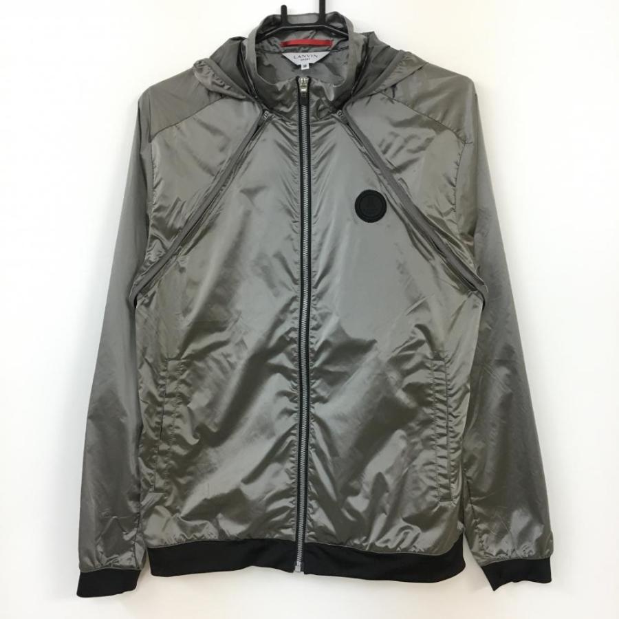 【美品】ランバンスポール　中綿ブルゾン38レディースM相当　2way 超美品)LANVIN SPORT ランバンスポール 2WAYナイロンパーカー グレー