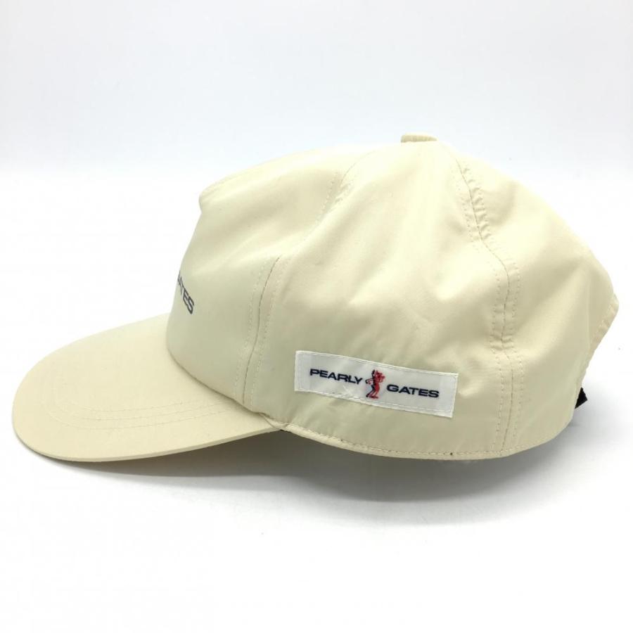 PEARLY GATES（パーリーゲイツ） キャップ アイボリー ロゴプリント M