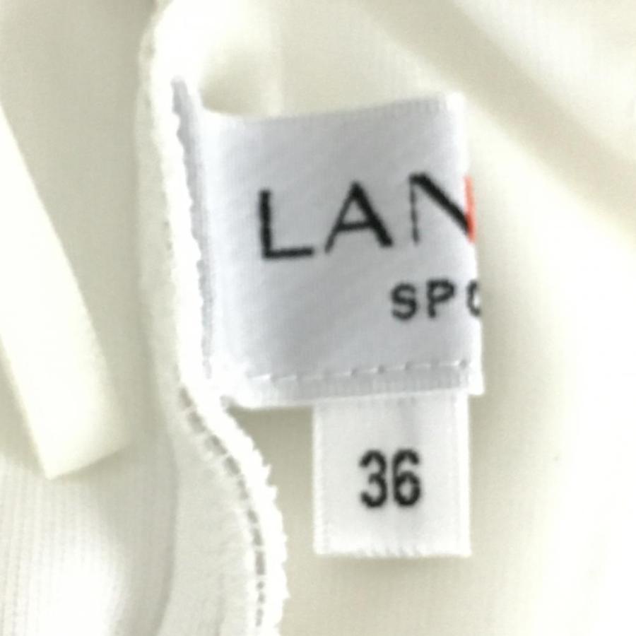 美品！　LANVIN SPORT GOLF サイドラインスカート　36 LANVIN SPORT ランバンスポール スカート 白×黒 サイドライン ウエスト