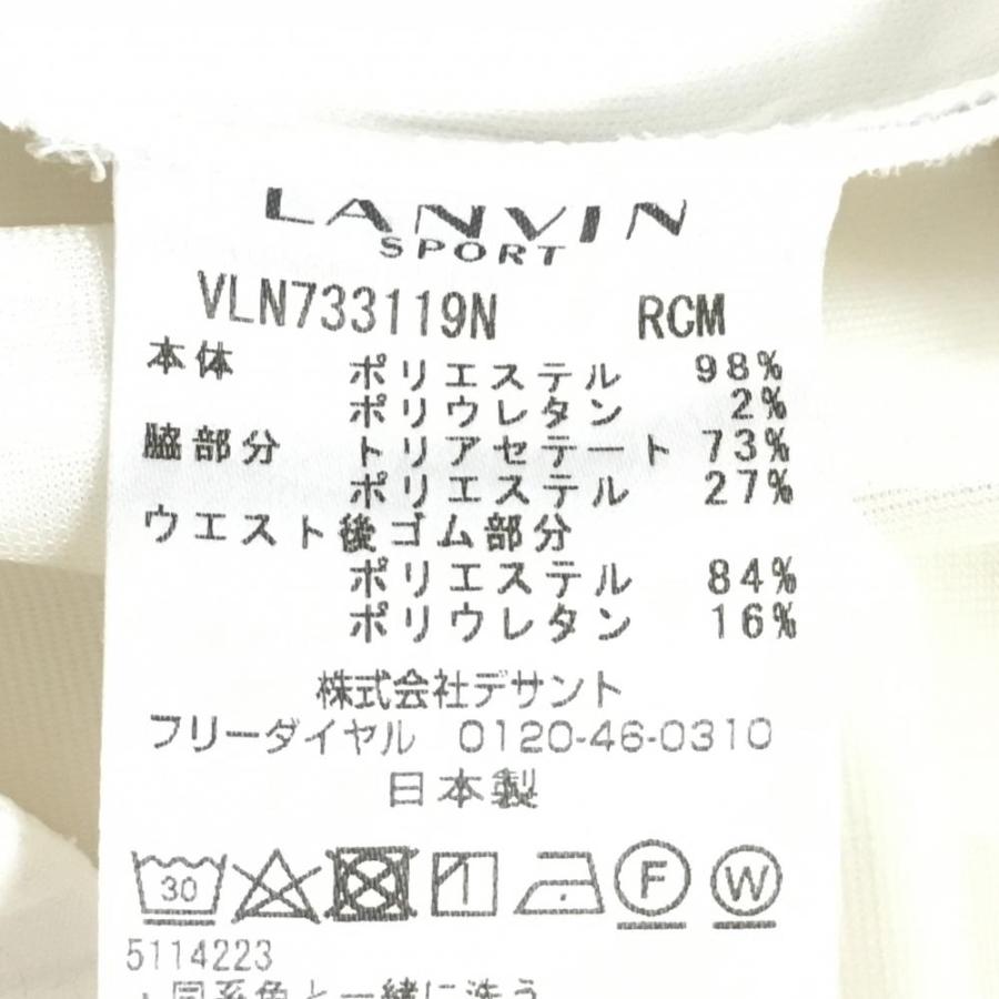 美品！　LANVIN SPORT GOLF サイドラインスカート　36 LANVIN SPORT ランバンスポール スカート 白×黒 サイドライン ウエスト
