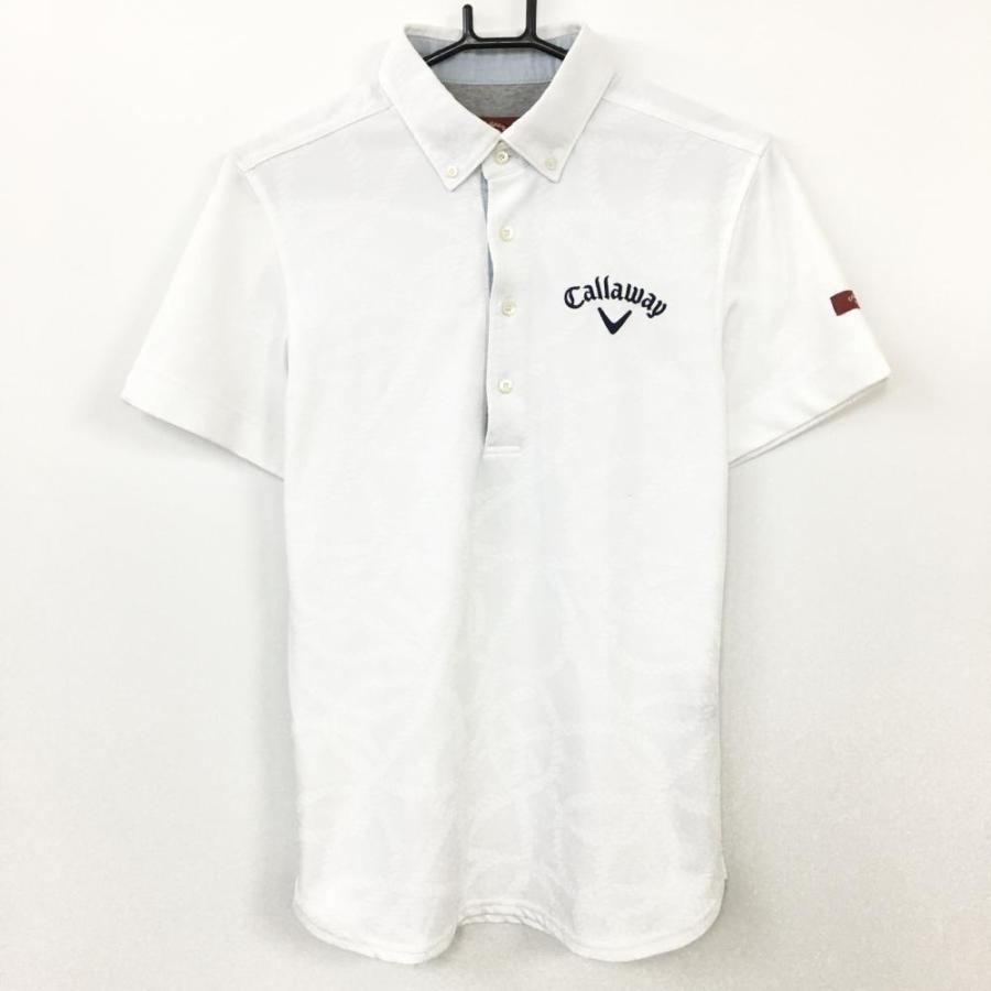 Callaway（キャロウェイ） レッドレーベル 半袖ポロシャツ 白 ロープ柄