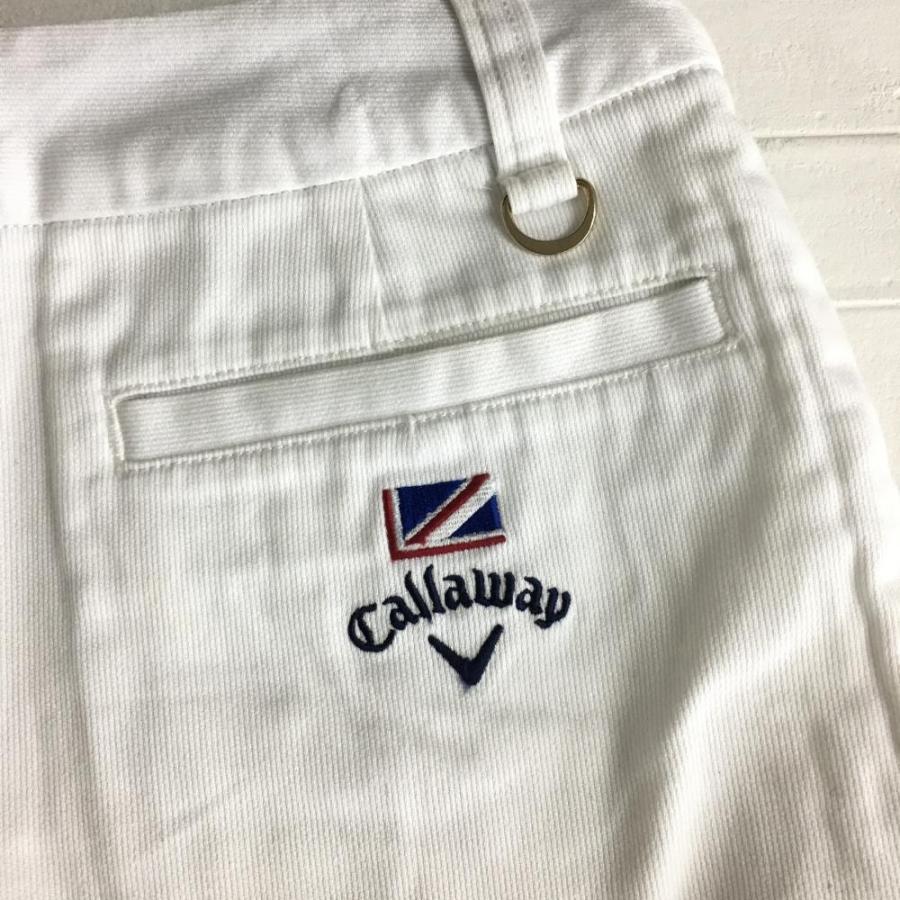 Callaway（キャロウェイ） キュロットスカート 白 ウエスト裏チェック