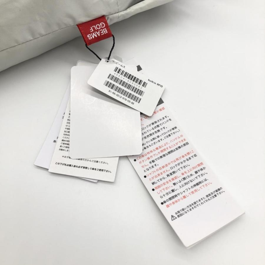 新品】ビームスゴルフ 晴雨兼用折り畳み傘 オフホワイト UVカット 自動