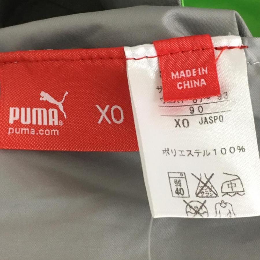 PUMA（プーマ） パンツ ライトグレー×ライトグリーン 薄手 裾一部 