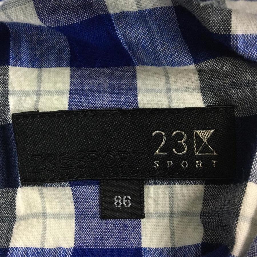 23区GOLF 23区スポーツ リバーシブルハーフパンツ グリーン×ブルー 花 