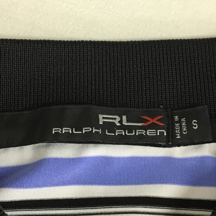 RLX RLXラルフローレン 半袖ポロシャツ 白×マルチ ボーダー ストレッチ
