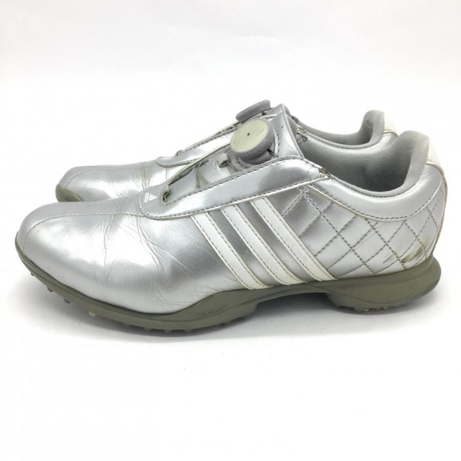 adidas（アディダス） ゴルフシューズ シルバー×白 F33397 ボア 3