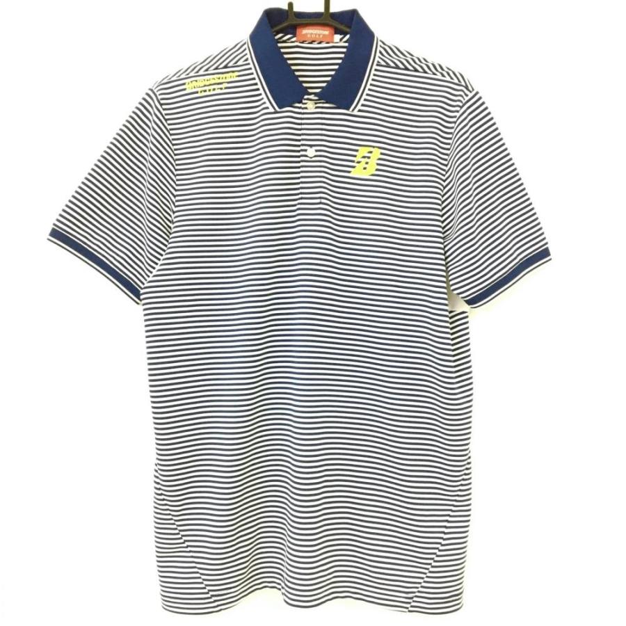 BRIDGESTONE GOLF ブリヂストンゴルフ 半袖ポロシャツ ネイビー