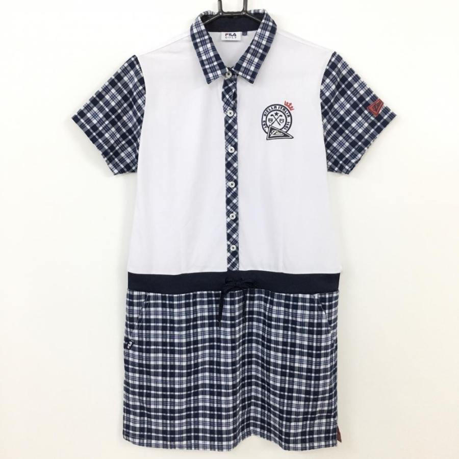 20%OFF価格／(超美品)FILA GOLF フィラゴルフ 異素材半袖ポロ