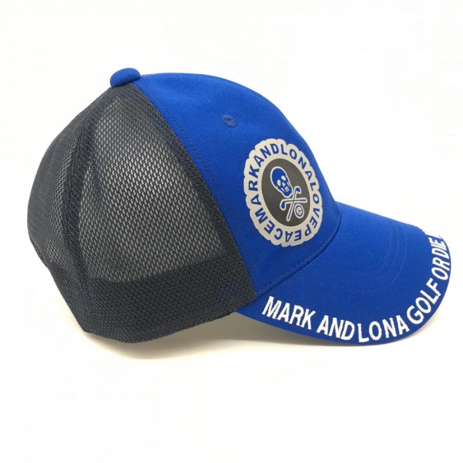 MARK&LONA（マークアンドロナ） メッシュキャップ ブルー×ネイビー