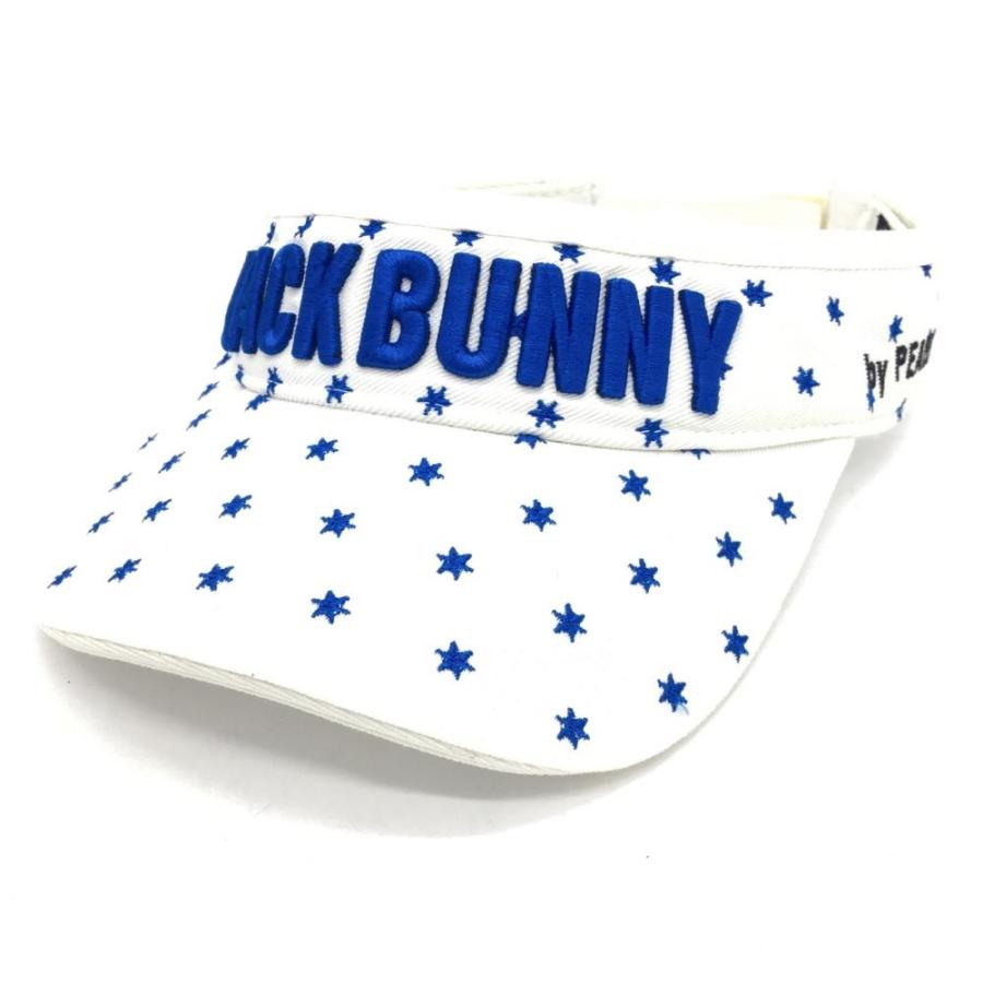 Jack Bunny!!（ジャックバニー） サンバイザー 白×ブルー 星柄 スター