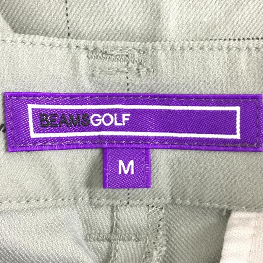 未使用級　ビームスゴルフ　チェック　ストレッチパンツ BEAMS GOLF ビームスゴルフ ストレッチパンツ チェック柄 ネイビー系