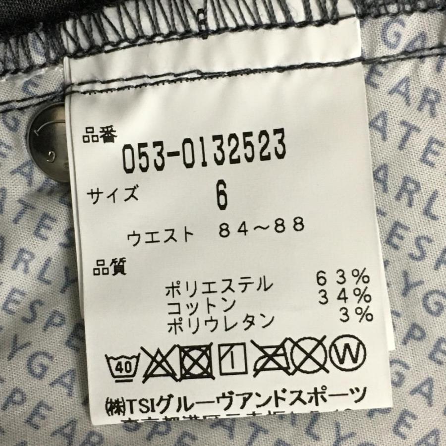 PEARLY GATES（パーリーゲイツ） ハーフパンツ グレー×白 ロゴ刺しゅう