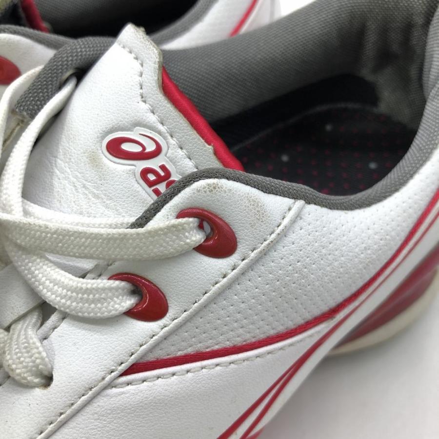 【美品‼️】ASICS ゴルフシューズ 赤/白 ローカット アシックスレディースゴルフシューズ - メルカリ