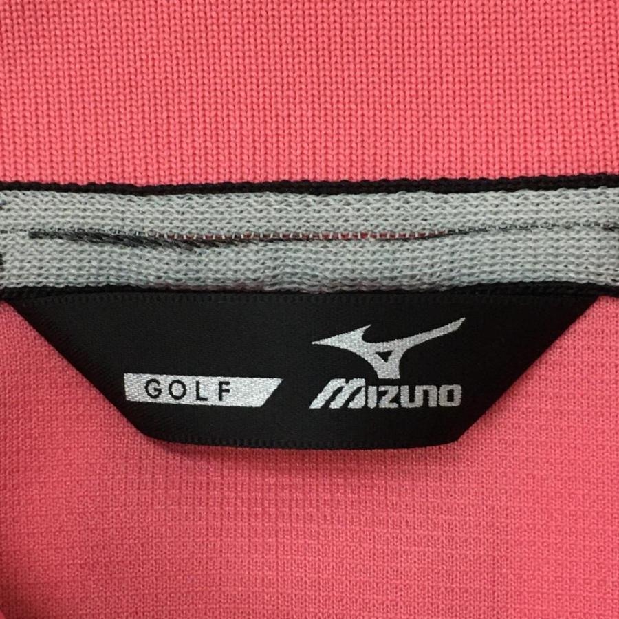 MIZUNO（ミズノ） 半袖ポロシャツ ピンク シンプル バックプリント