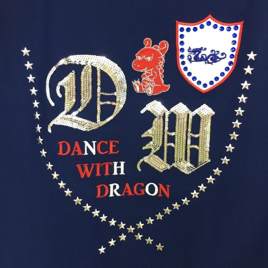 ダンスウィズドラゴン ベスト ネイビー スパンコール レディース 3(L 