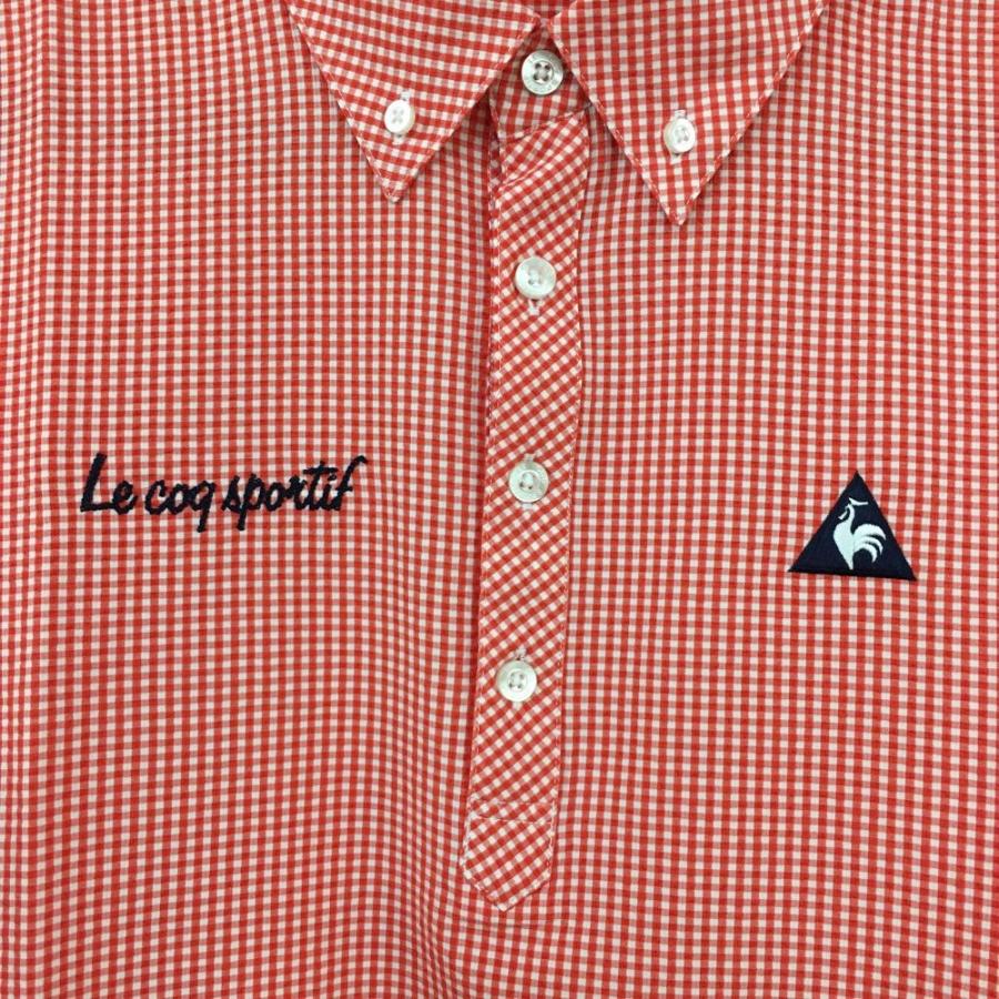 25%OFF価格／(超美品)le coq sportif ルコック 半袖ポロシャツ レッド