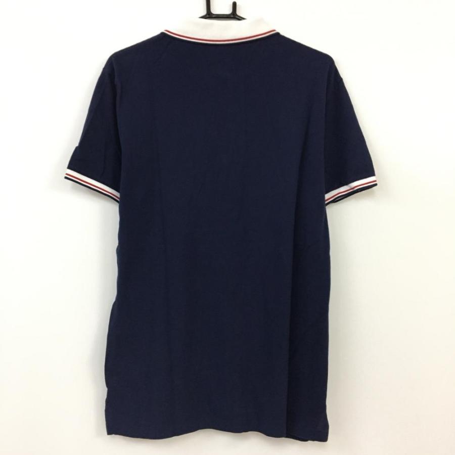 ポロラルフローレン 半袖ポロシャツ ネイビー×白 トリコロール ポニー