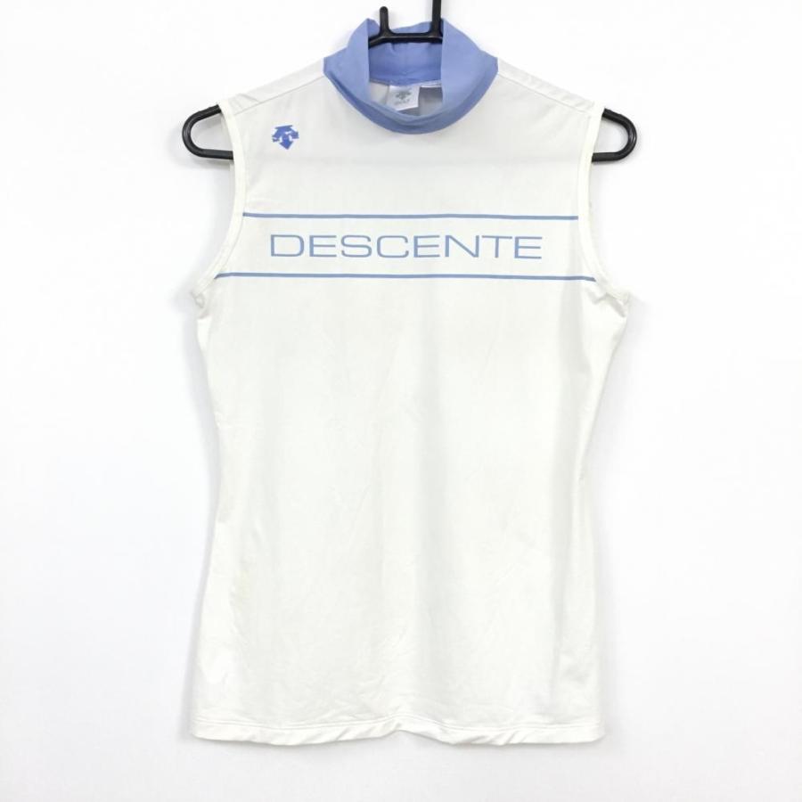 DESCENTE（デサント） デサントゴルフ ノースリーブシャツ 白×ライト