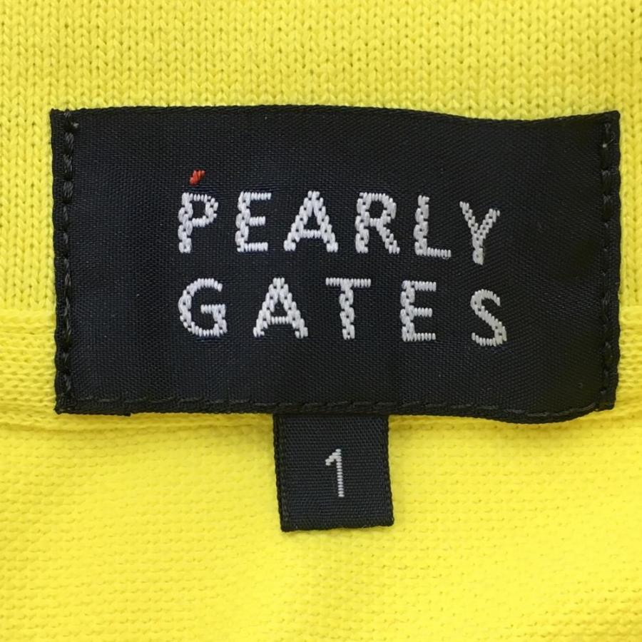 PEARLY GATES（パーリーゲイツ） 半袖ポロシャツ イエロー×ネイビー