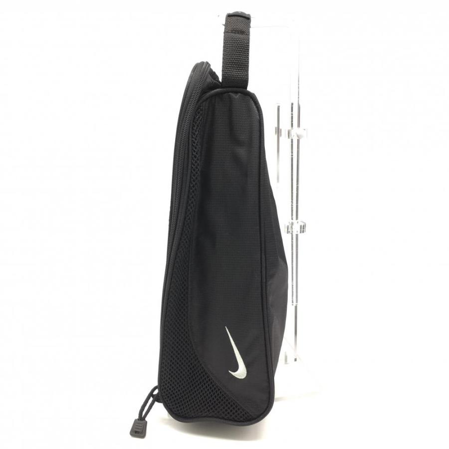 超美品】NIKE ナイキ シューズケース 黒×白 一部メッシュ ゴルフ 超美品】NIKE ナイキ シューズケース 黒×白 一部メッシュ ゴルフ