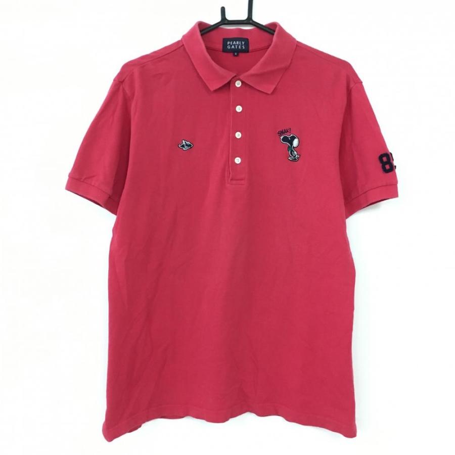 PEARLY GATES パーリーゲイツ 半袖ポロシャツ レッドピンク