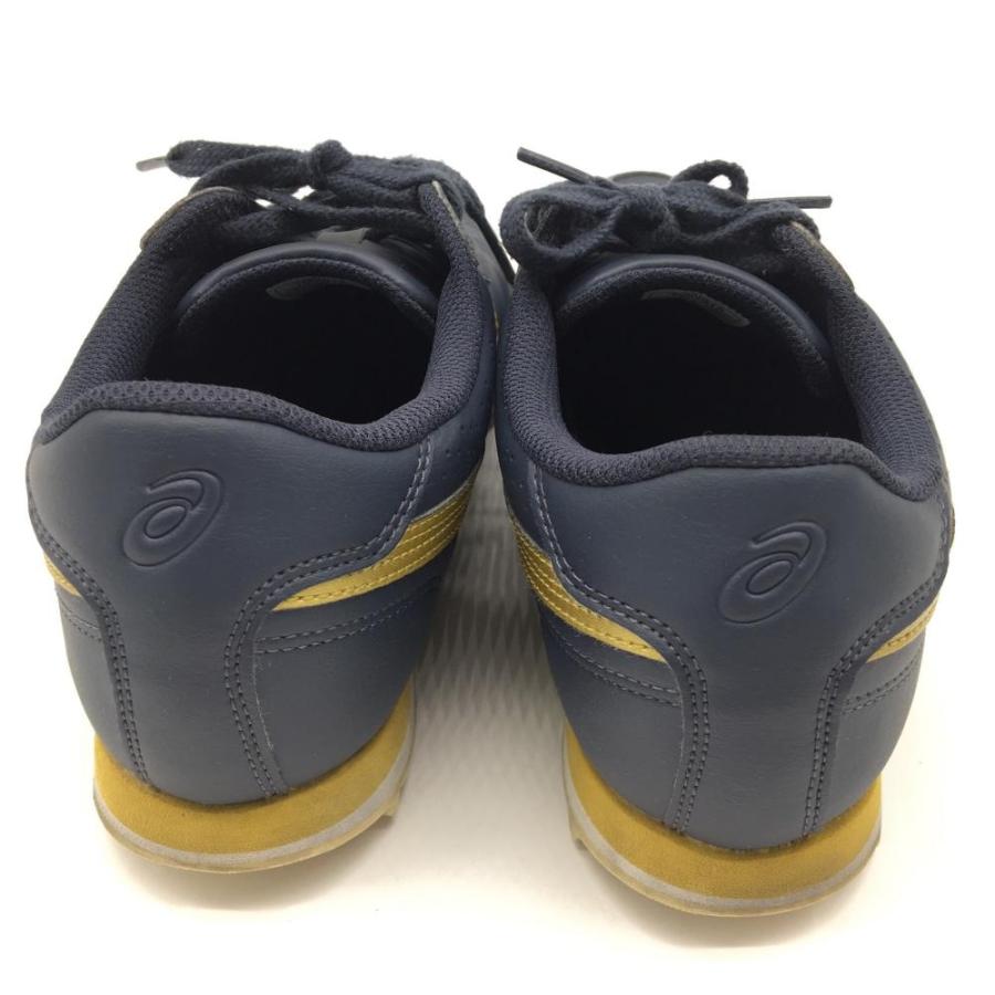 美品】asics アシックス スパイクレスゴルフシューズ ネイビー 美品】asics アシックス スパイクレスゴルフシューズ ネイビー