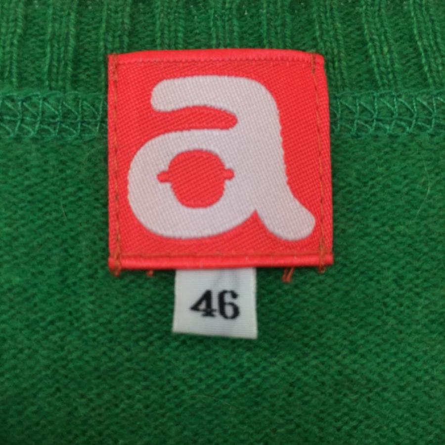 archivio アルチビオ 長袖ニットセーター グリーン×ネイビー