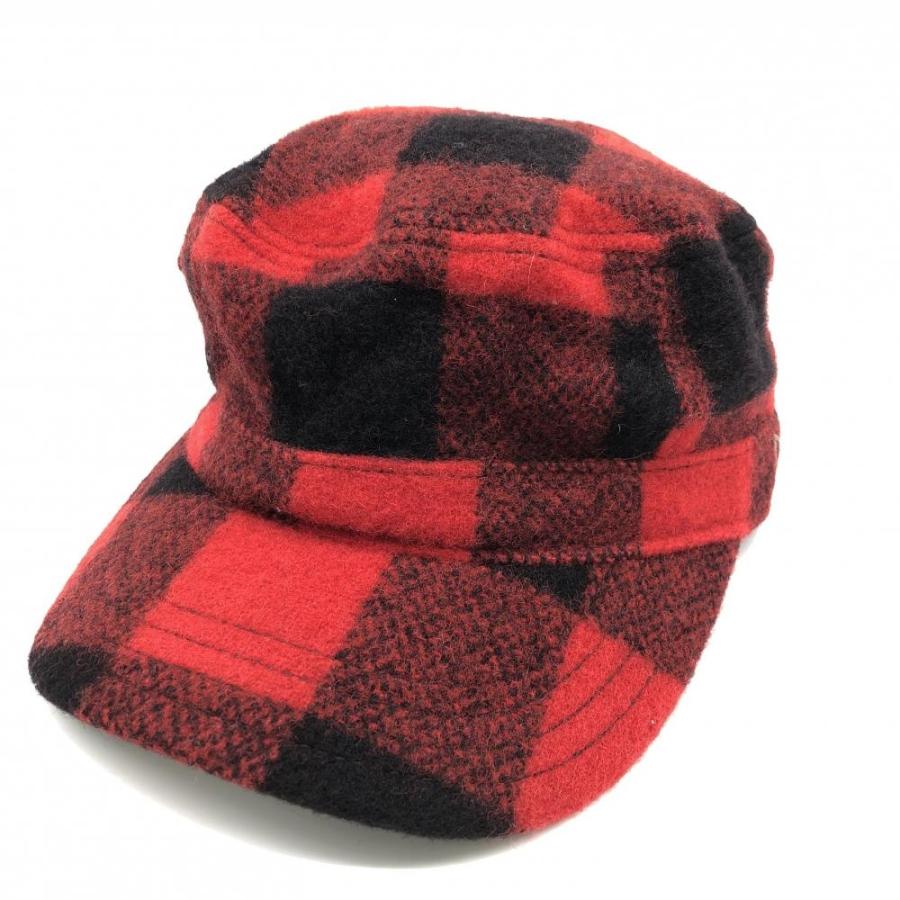 New Era ニューエラ ワークキャップ レッド×黒 チェック柄 ウール混
