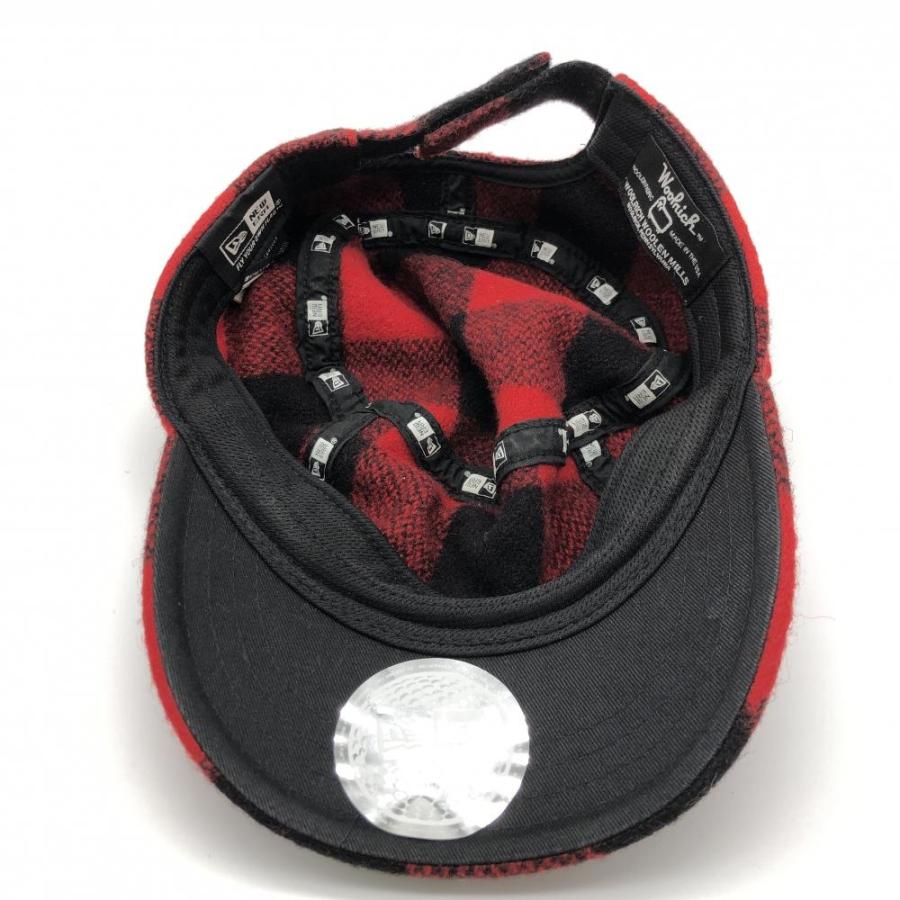 New Era ニューエラ ワークキャップ レッド×黒 チェック柄 ウール混