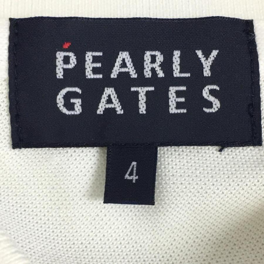 PEARLY GATES（パーリーゲイツ） 半袖ポロシャツ 白×ネイビー 25周年