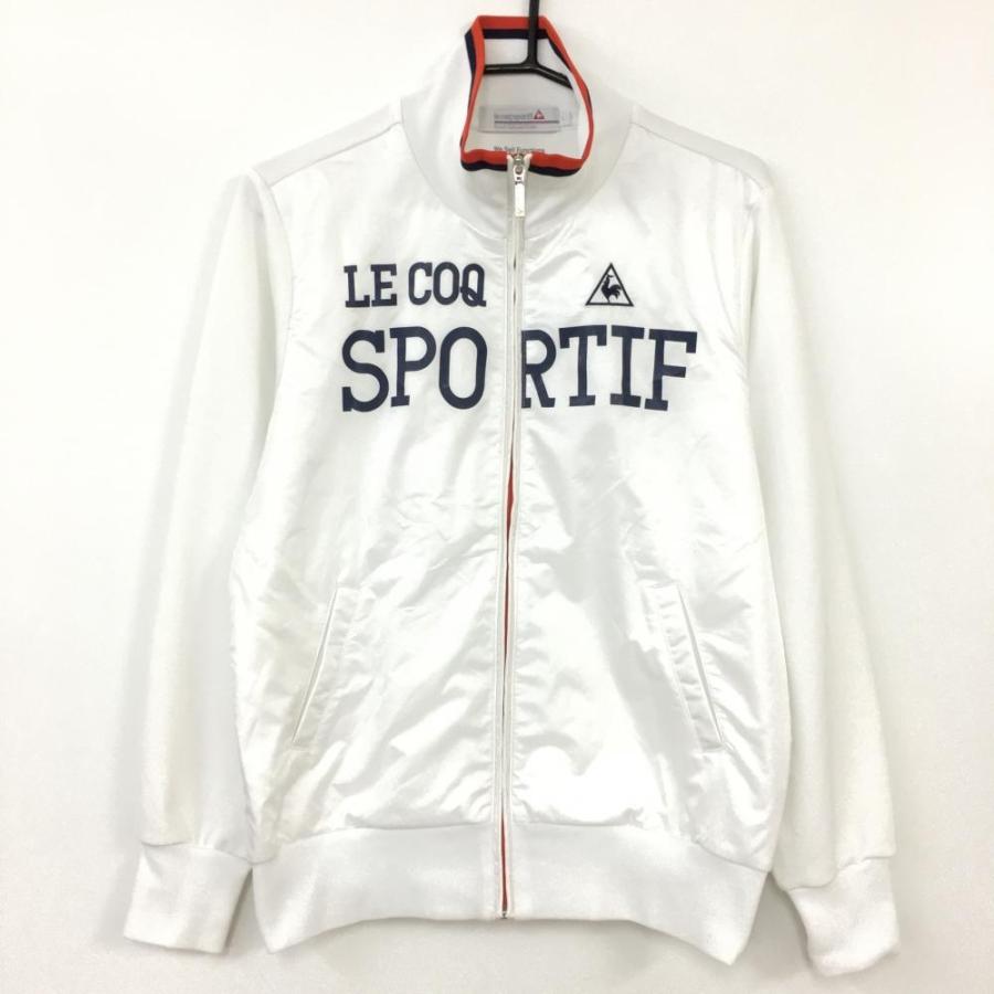 le coq sportif ルコック 切替ジャケットブルゾン 白×ネイビー ロゴ 