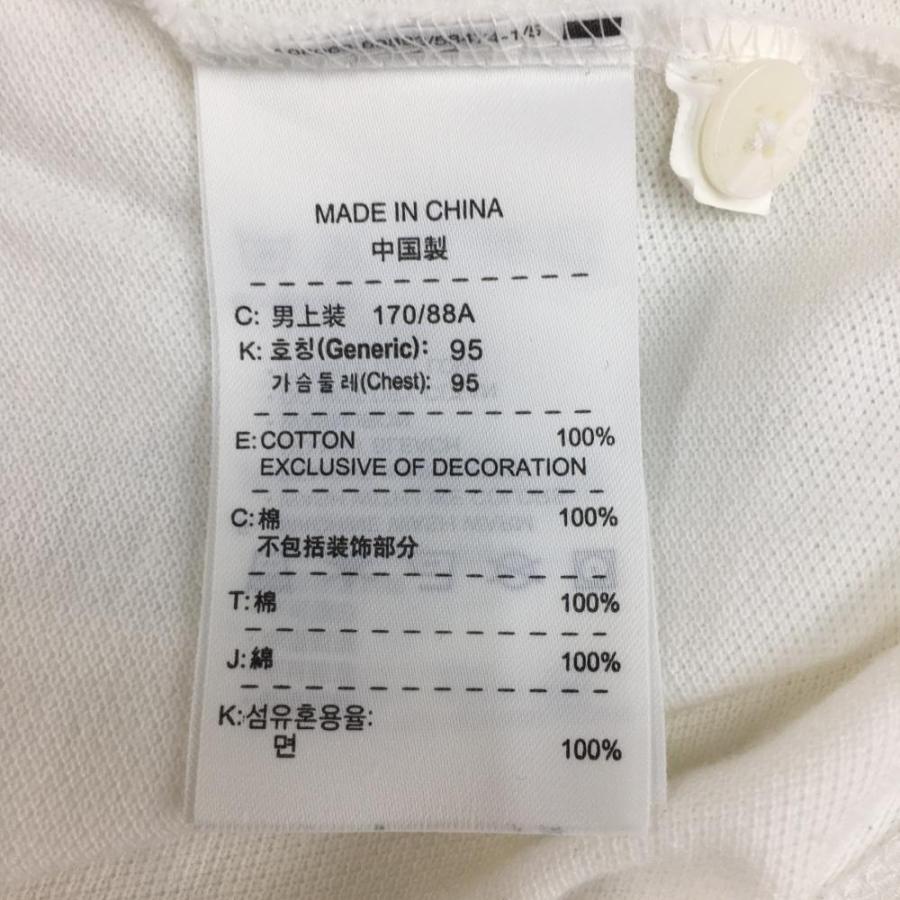 NIKE（ナイキ） 長袖ポロシャツ 白×オレンジ ロゴ刺しゅう シンプル