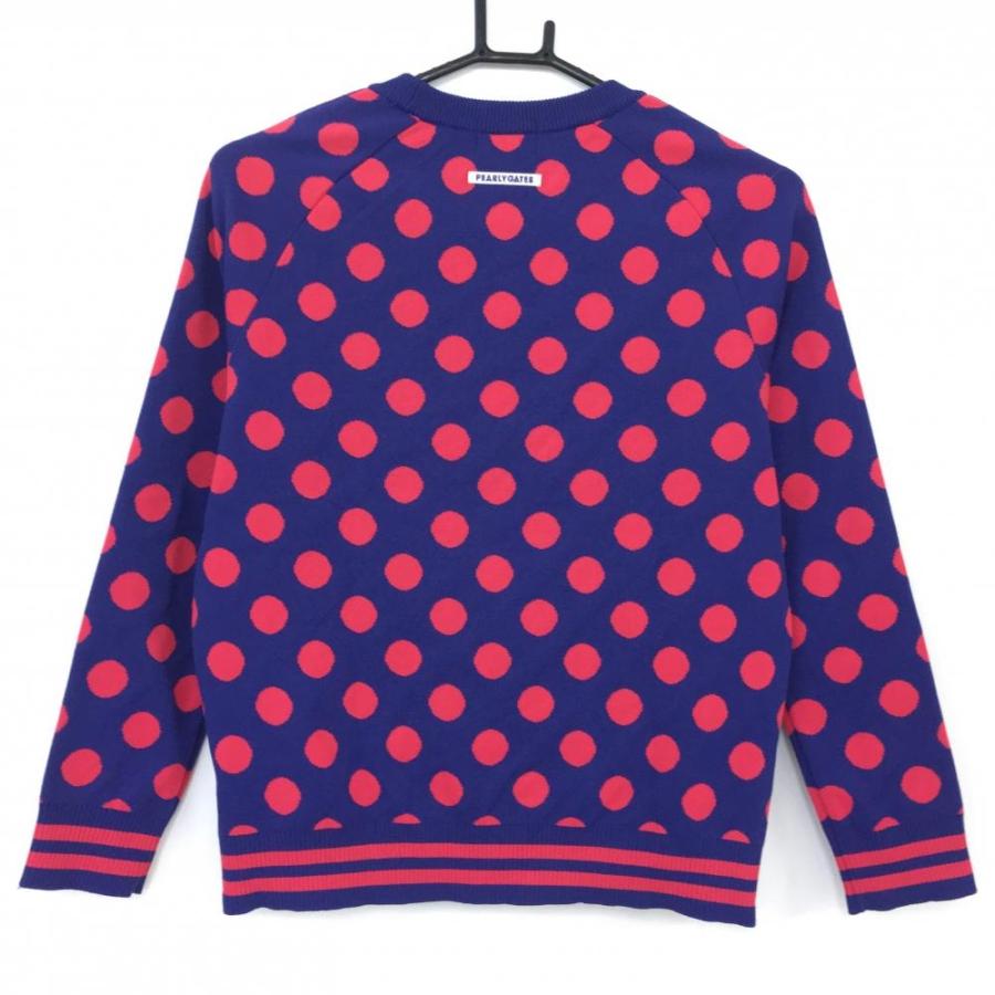 PEARLY GATES（パーリーゲイツ） 長袖ニットセーター パープル×ピンク