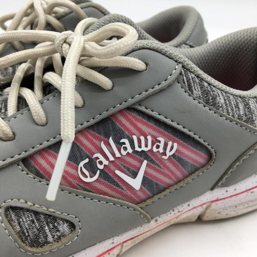 【希少】Callaway レディース ゴルフシューズ SOLAIRE WM キャロウェイ ゴルフシューズ グレー×ピンク スパイクレス