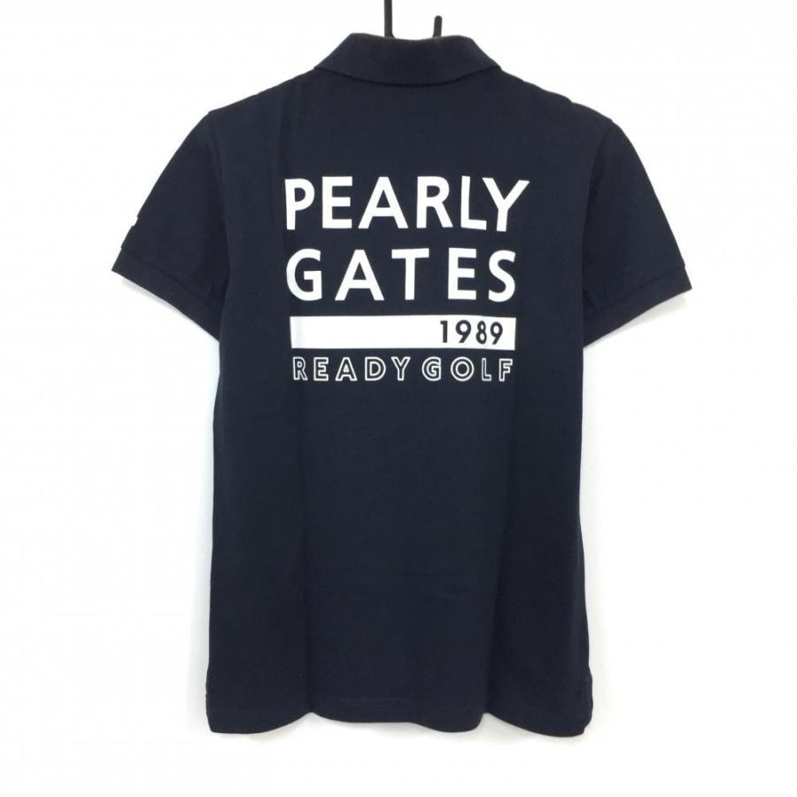 PEARLY GATES（パーリーゲイツ） 半袖ポロシャツ ネイビー バックロゴ