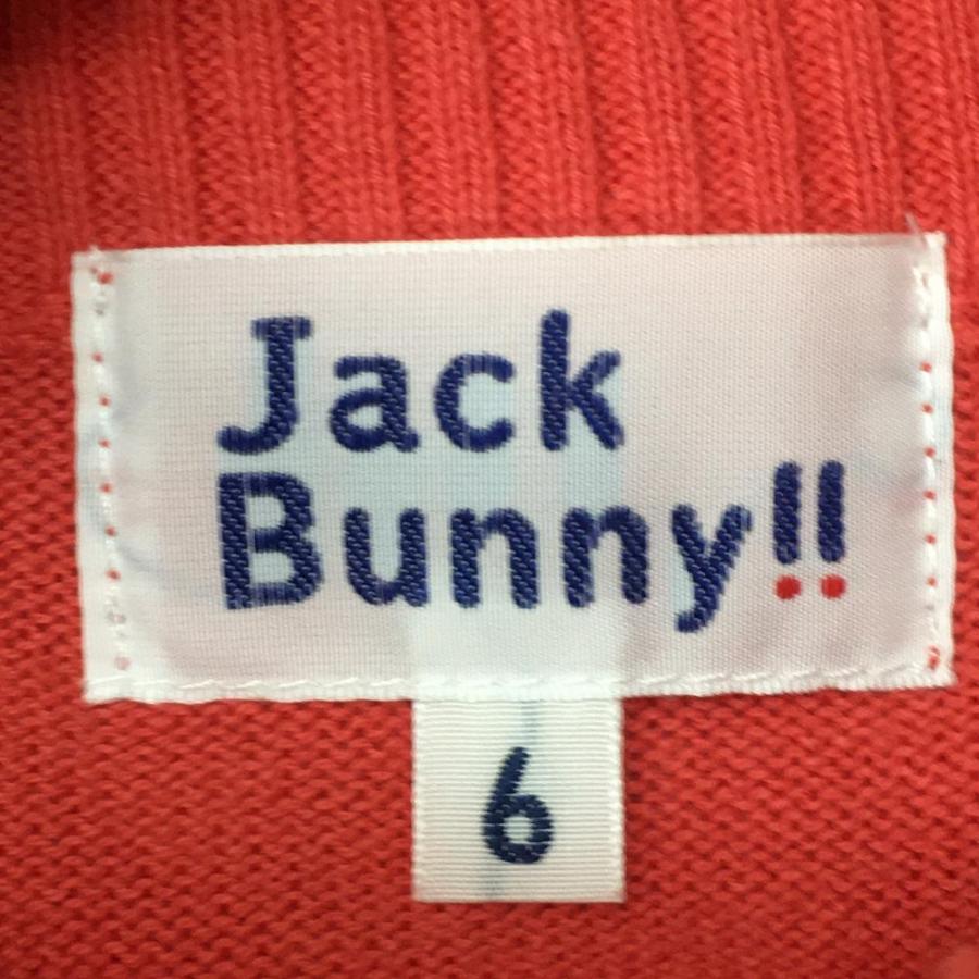 Jack Bunny!!（ジャックバニー） 中綿ニットジャケット レッド×白