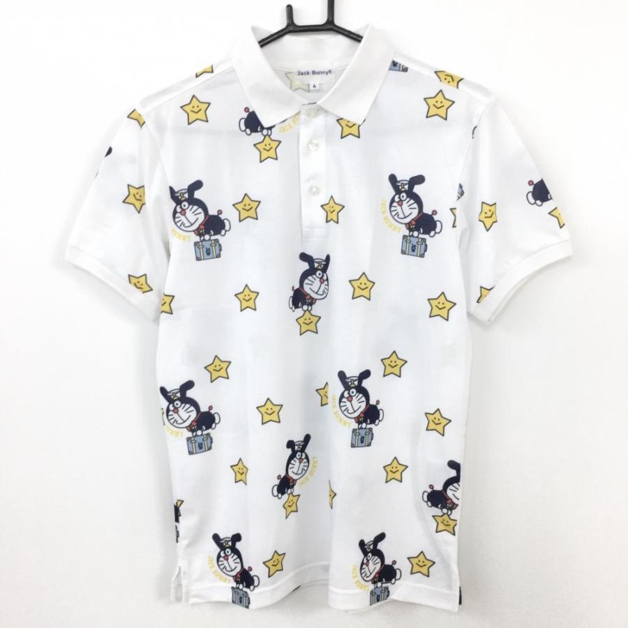 Jack Bunny!! ジャックバニー 半袖ポロシャツ 白×ネイビー Jack Bunny!! ジャックバニー 半袖ポロシャツ 白×ネイビー