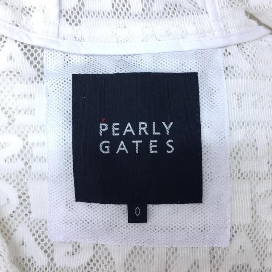 PEARLY GATES（パーリーゲイツ） メッシュパーカー 白 ロゴ×ニコちゃん