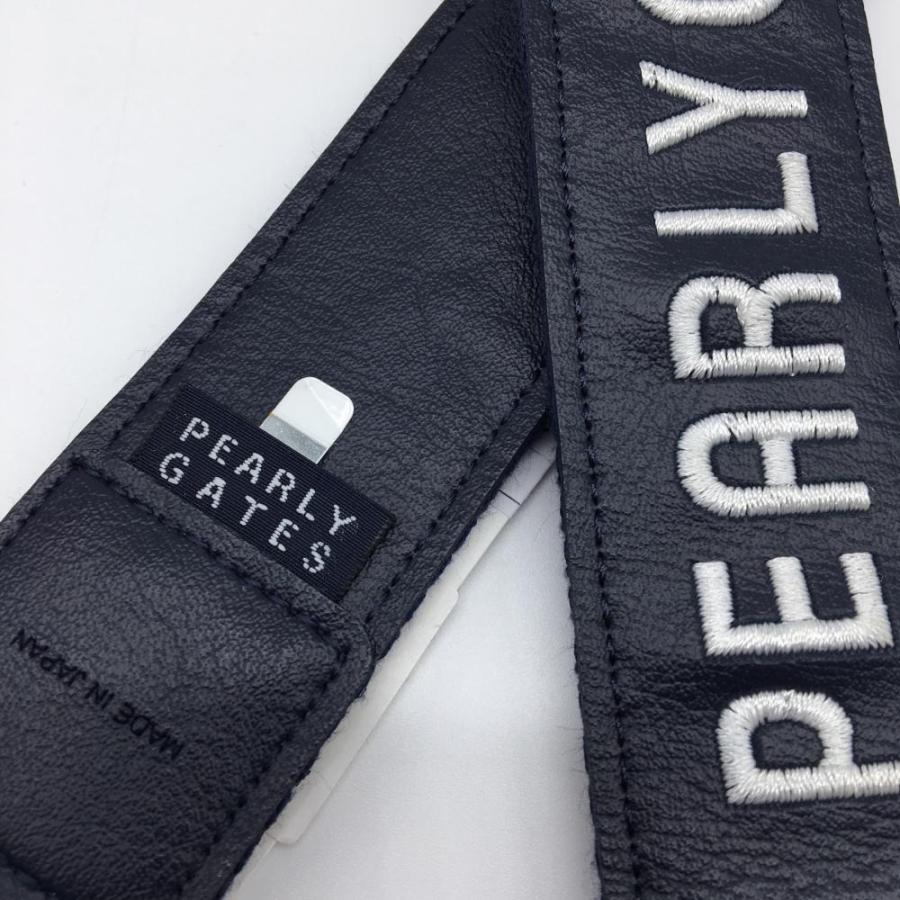 PEARLY GATES ネイビー ストライプ ベルト 超美品】PEARLY GATES パーリーゲイツ リバーシブルリングベルト